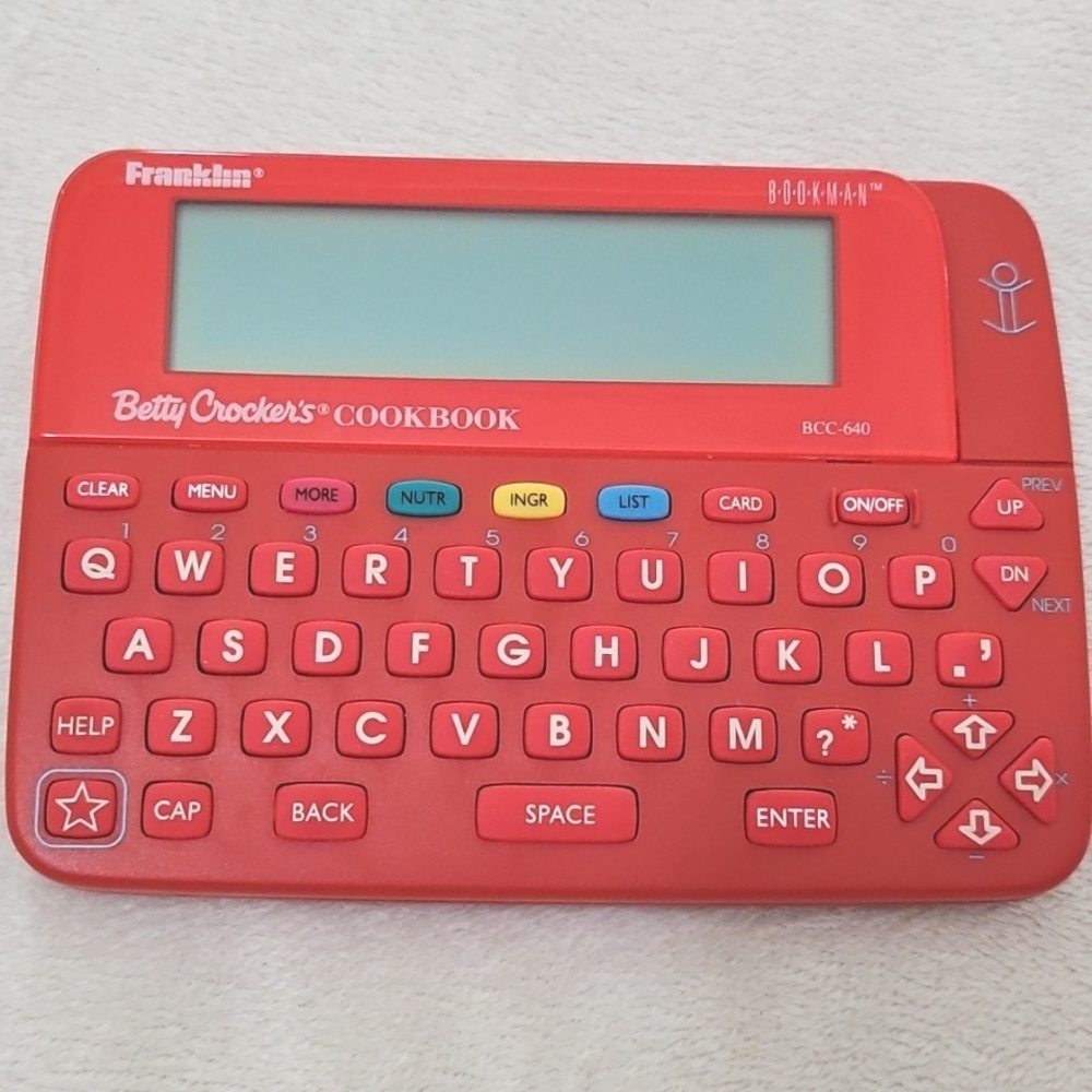 Franklin Betty Crocker's Cookbook Electronic Device Instant Recipies
